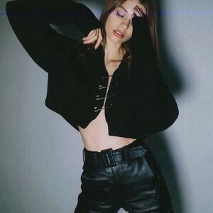 Danielle Guizio Safety Pin Cropped Sweater